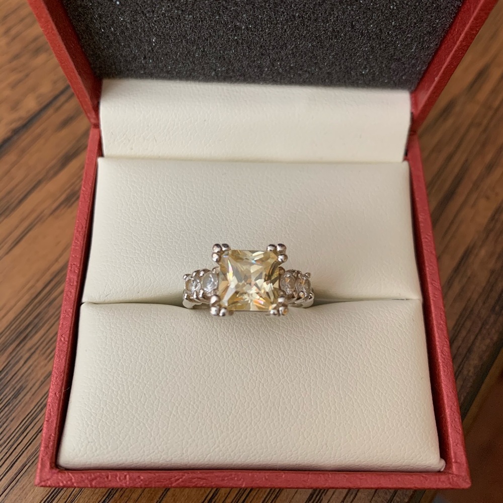 Canary Yellow Cubic Zirconia Ring